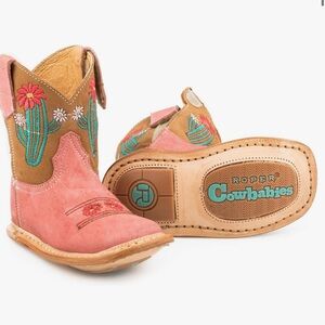 Roper Toddler Girl Cactus Cowboy Boots Size 4